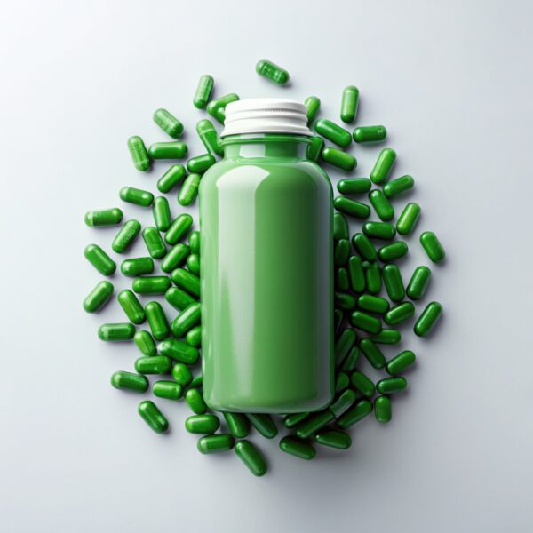 a-plastic-bottle-with-green-vitamins--with-some-gr a-plastic-bottle-with-green-vitamins--with-some-gr